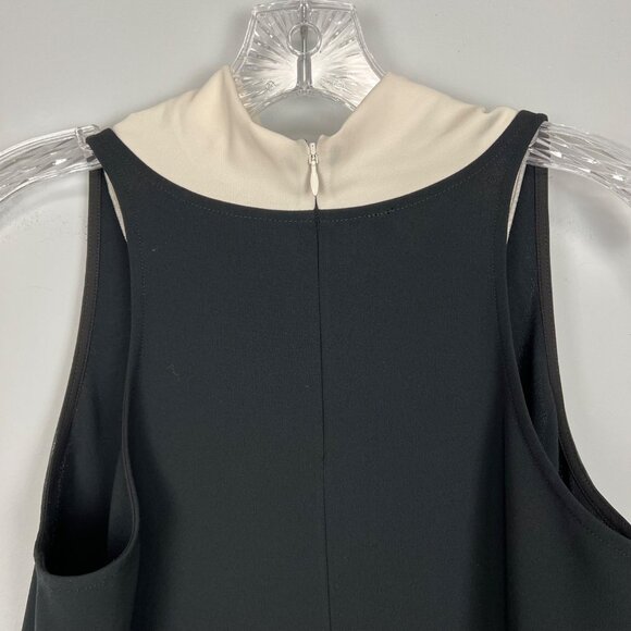 ALC Womens Cate Sleeveless Colorblock Top Black White Draped Cowl Neck size 2 - Picture 11 of 15